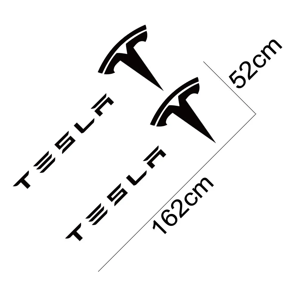 

4PCS Car Door Side Vinyl Stickers Auto Tail Decoration Decals For Tesla Model 3 S X P100D Car Stickers And Decals Accessories