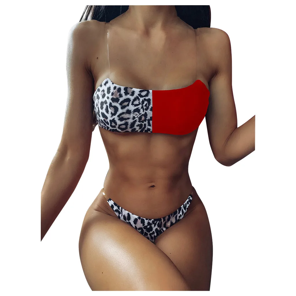 Женский купальник бикини Цельный цельный бюстгальтер пляжная одежда женский