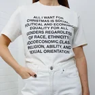 Sunfiz YF все, что я хочу для рождественских цитат, Мужская футболка со слоганом для женщин и женщин, футболка ЛГБТ, права человека, BLM футболка