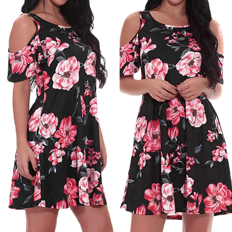 С Рукавами Цветок Солнца Платье Женщина Одежда Сарафан Плюс Сайз Стиль Бохо