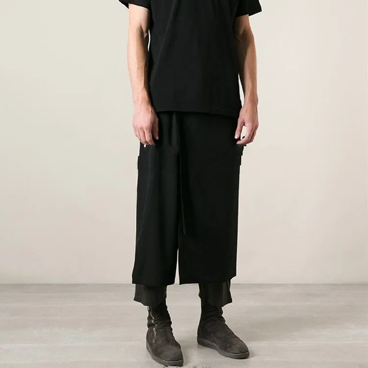 Новинка мужские повседневные капри в европейском и американском стиле имитация