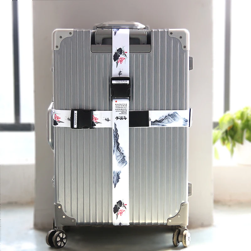 SS Corss Safety Straps For Travel Luggage Nylon Adjustable Buckle Suitcase Protective Belt Travel Accessories Suitcase Packing Belt - Цвет: SS