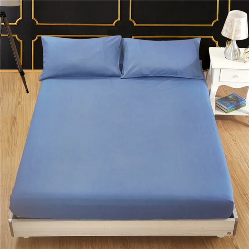 11 Colored Mattress Protector Cover Solid Color Hypoallergenic Anti-mite Bed Sheet Pad Queen Size 2M*2M | Дом и сад