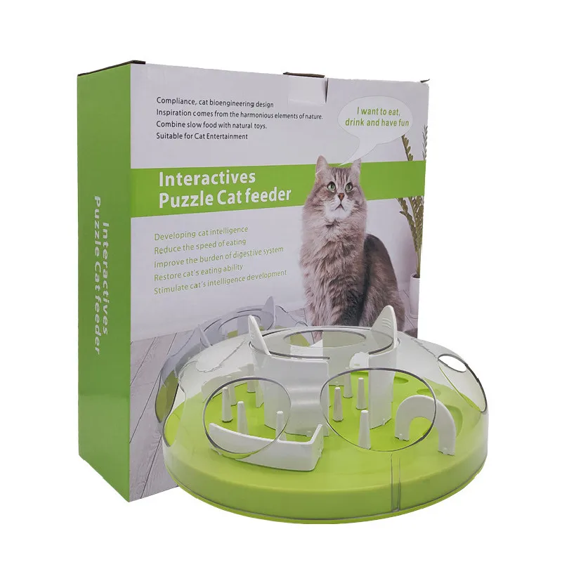 

New Pet Cat Maze Slow Food Interactive Puzzle Cat Feeder Cat Food Container