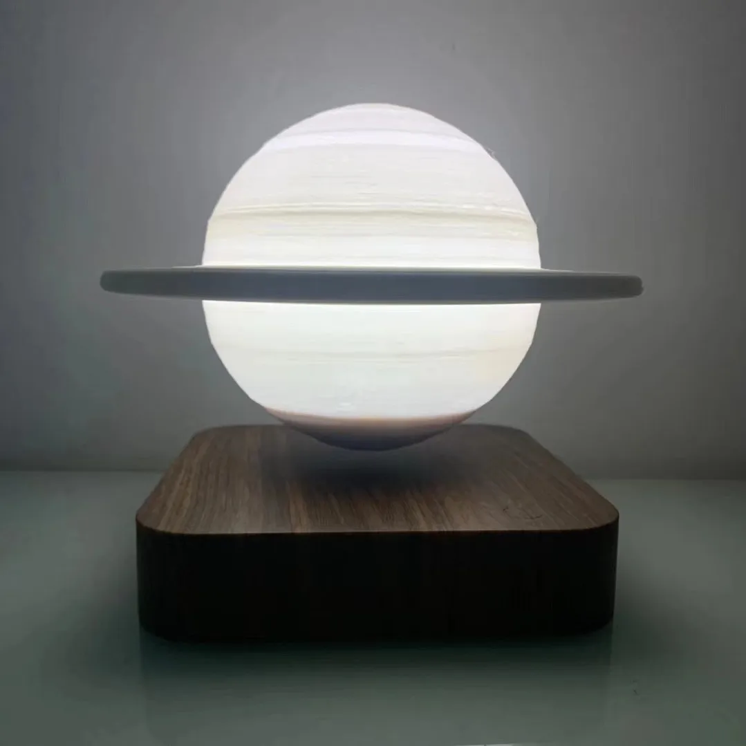 저렴한 크리에이티브 자기 부상 달 램프 3D 달 램프 3D 토성 달 조명 램프, 홈 인테리어 책상 램프 플로팅 라이트 크리스마스 선물