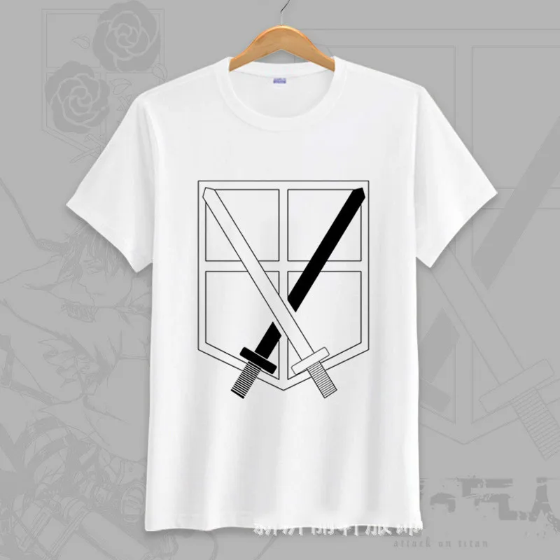 Футболка для косплея из японского аниме атака на Титанов летняя мультяшная Топ