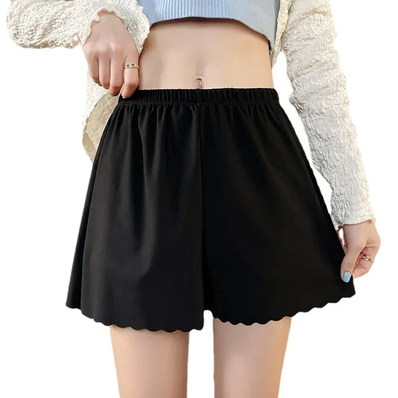 

2021 Loose Suitable for Daily Wear plus Size Ice Silk Safety Pants for Women Anti-Exposure Bottom Shorts Thin Summer