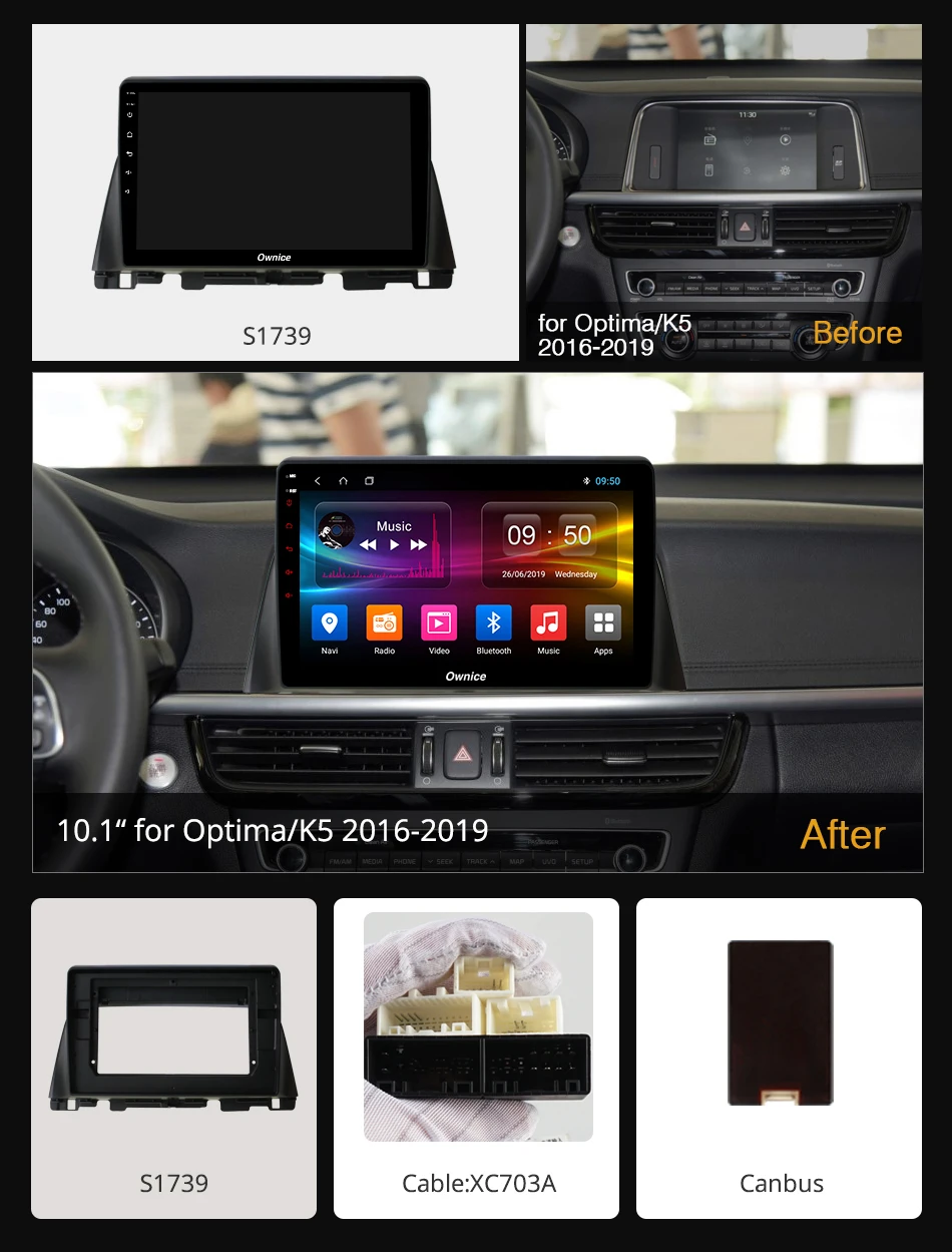 Ownice 4Core 10.1 Android 9.0 Car Radio DVD Player for Kia K5 Optima 2011 2015 2016 2017 DSP 4G LTE SPDIF 360 | Автомобили и