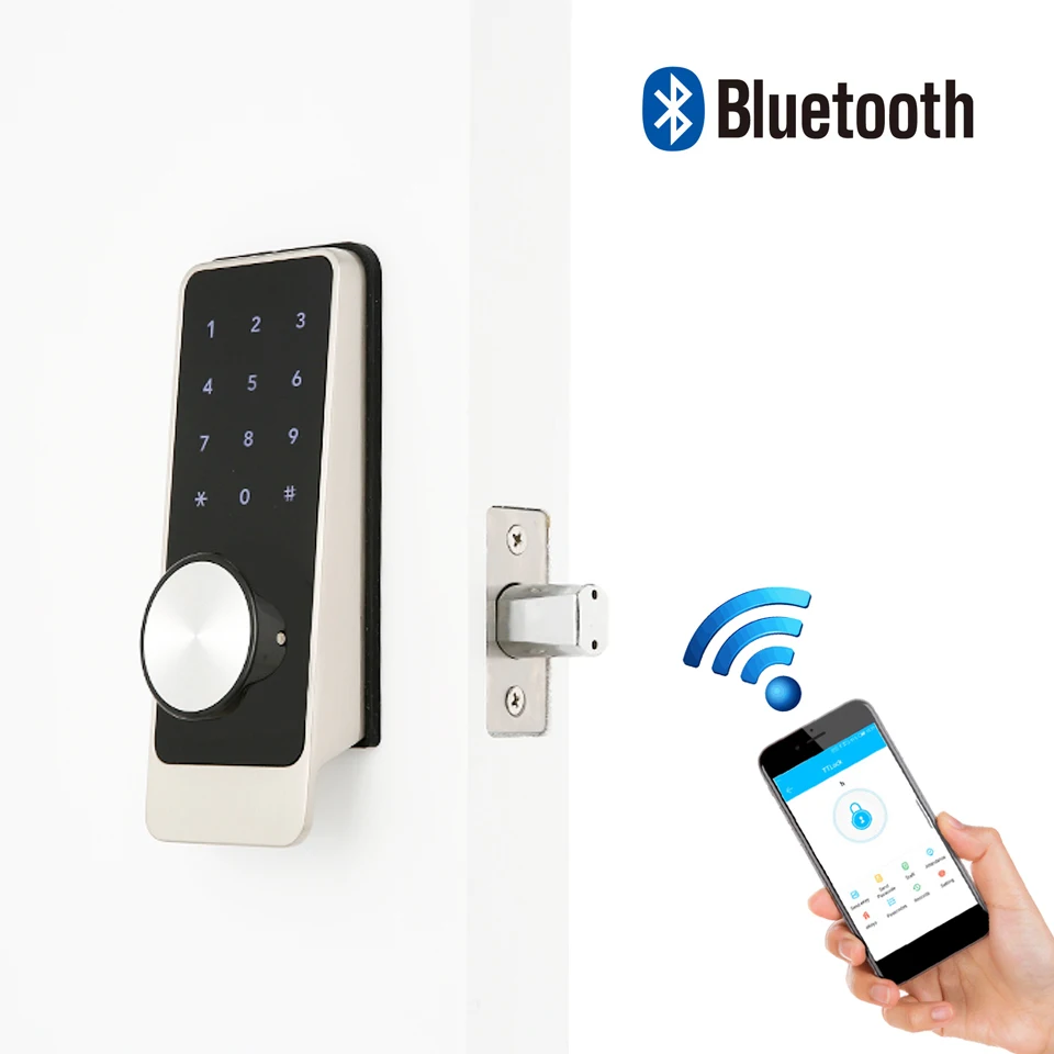 Электронный БЕСКЛЮЧЕВОЙ цифровой дверной замок Deadbolt Bluetooth App Умный домашний с