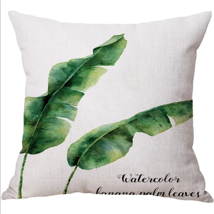 

Monstera leaves Pillow Case Cushion Cover Cotton Linen Home Decor Pillowcase Decorative Pillows For Sofa Christmas Pillow Cases