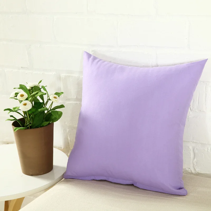 

Solid Color Cushion Cover Simple Candy Color Throw Pillow Case For Sofa Solid Home Decorative Pillowcase Car Seat Cushion Cover
