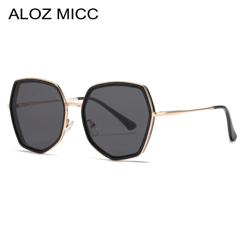 

Очки солнцезащитные ALOZ MICC женские, винтажные цветные квадратные солнечные очки в чёрной оправе, с защитой UV400, Q856