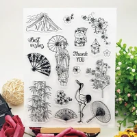 girly flower transparent silicone stamp cutting diy hand account scrapbooking rubber coloring embossed diary decoration reusable