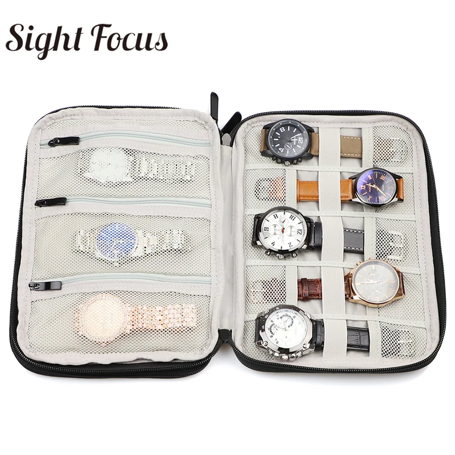 18 slots travel watch organizer watch box case watch holder watchband storage case for apple samsung suunto watch band strap box free global shipping