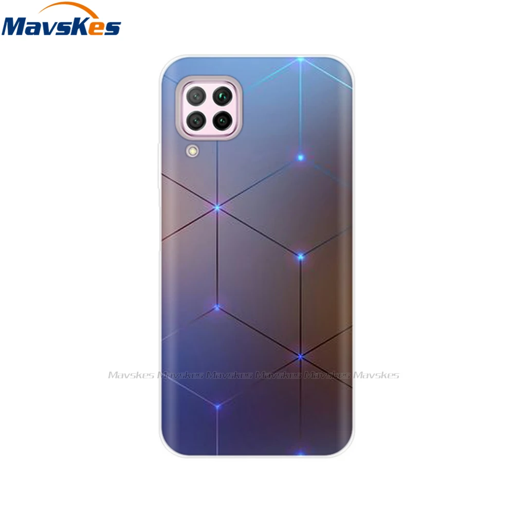 phone case for huawei p40 lite case p40 silicone painted soft tpu phone back cover on for huawei p40 lite e p 40 pro cases shell free global shipping