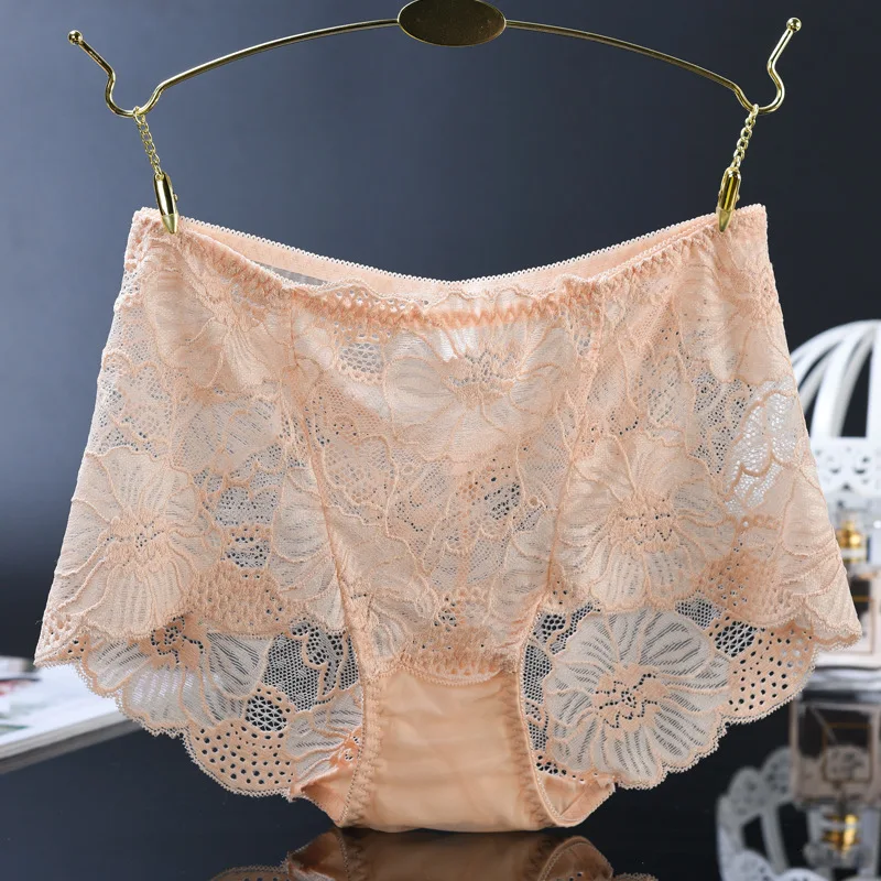Женское нижнее белье из модала с высокой талией сексуальное кружевное трусики