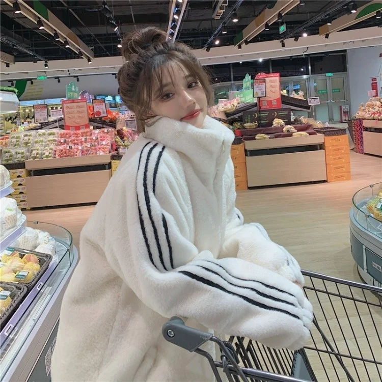 

Женская хлопковая куртка с длинным рукавом, свободная утепленная повседневная куртка в Корейском стиле, X272, Осень-зима 2021