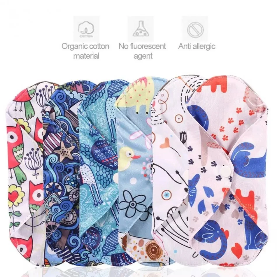 1 шт. 20x18 см Для женщин многоразовые менструальные подкладки ткань из бамбукового