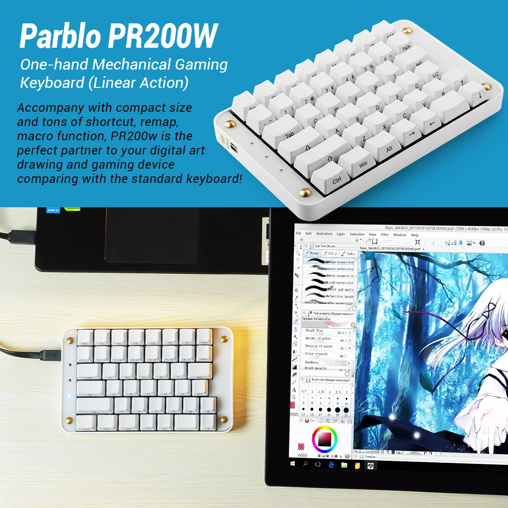 Parblo Coast22 21 5 дюймовый графический планшет монитор ips ЖК-экран Беспроводная ручка