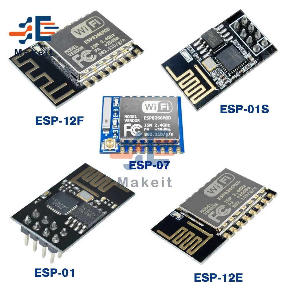ESP8266 ESP-01 ESP-01S ESP-07 ESP-12E Φ Remote Serial Port Wireless WIFI Module Intelligent System Adapter Flash IOT