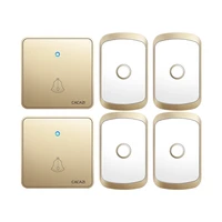 cacazi welcome home wireless doorbell 300m remote cr2032 battery waterproof us eu uk au plug smart house ringbell 0 110db 220v