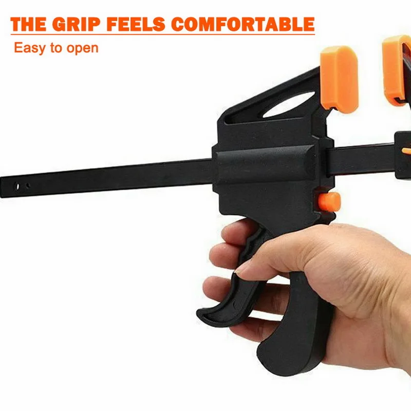 

4 inch 3/4/5pcs Woodworking Bar F Clamp Clip Hard Grip Quick Ratchet Release DIY Carpentry Hand Vise Tool