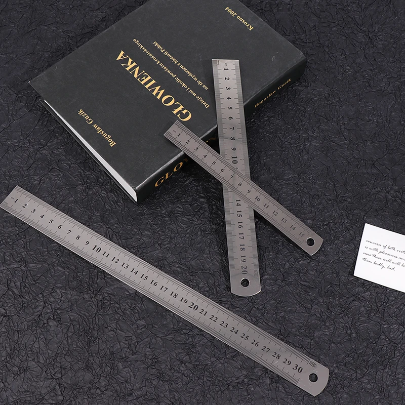 Hot sale 3Pcs Stainless Steel Ruler for Engineering School Office 15cm/20cm/30cm images - 6