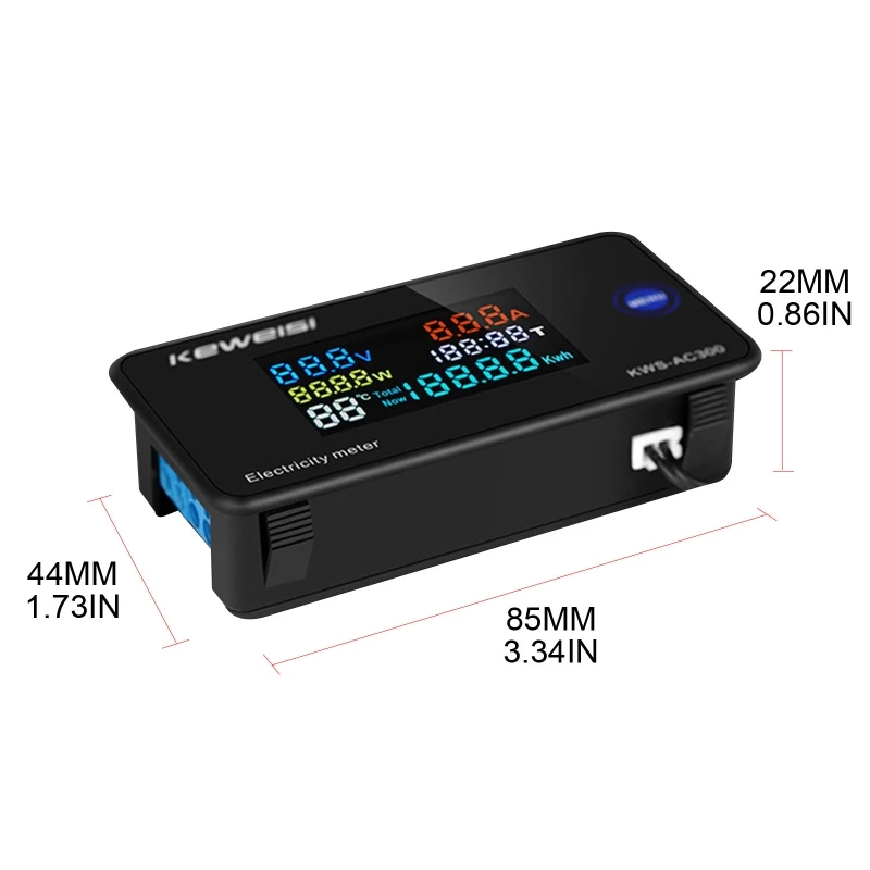 

AC 50-300V Voltmeter Ammeter Power Energy Meter LCD Digital Wattmeter Electricity Meter with Reset Function