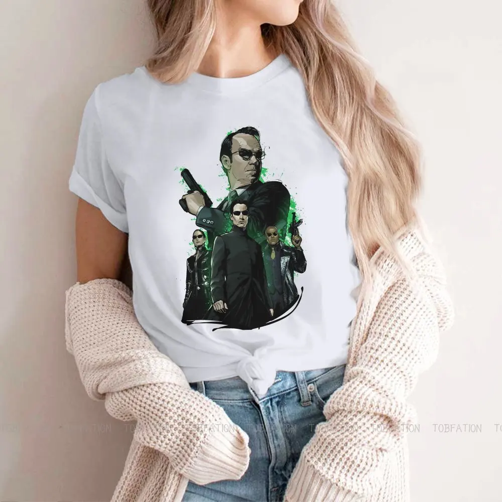 

All Women's TShirt The Matrix Neo Anderson Morpheus Film Girls Basic Tops Cotton Female T Shirt 4XL Humor Fashion Gift