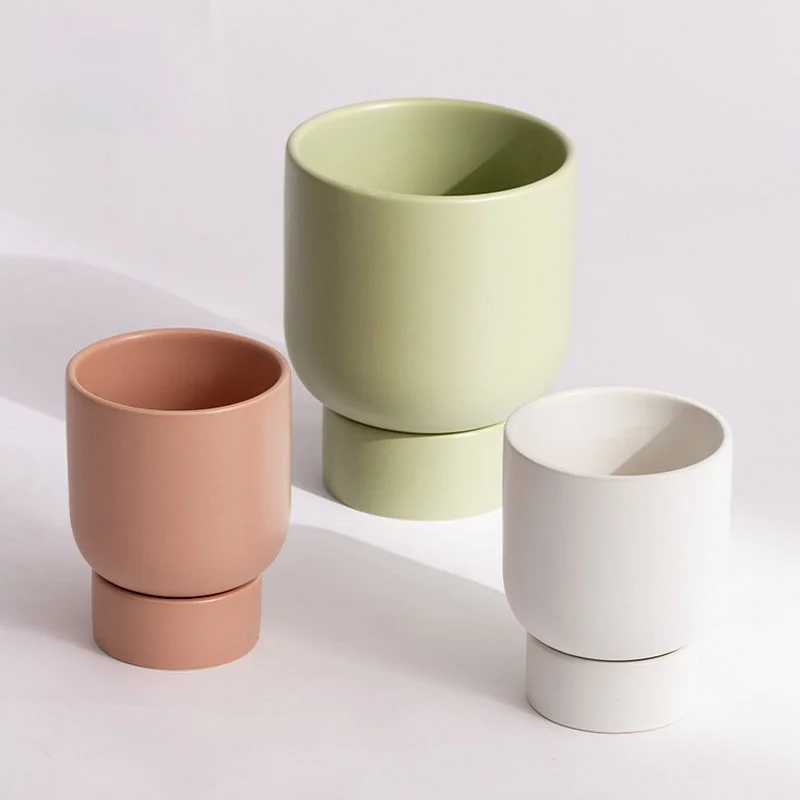 Nordic Ins Modern Ceramic Flower Pots Simple Arrangement Office Desktop Display Succulent Planter Crafts Home Decoration | Дом и сад