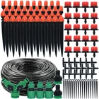 Комплект капельного полива KESLA 5M-30M, система садового автоматический, для теплицы, регулируемые капельницы, 8 розеток, шланг 47 мм