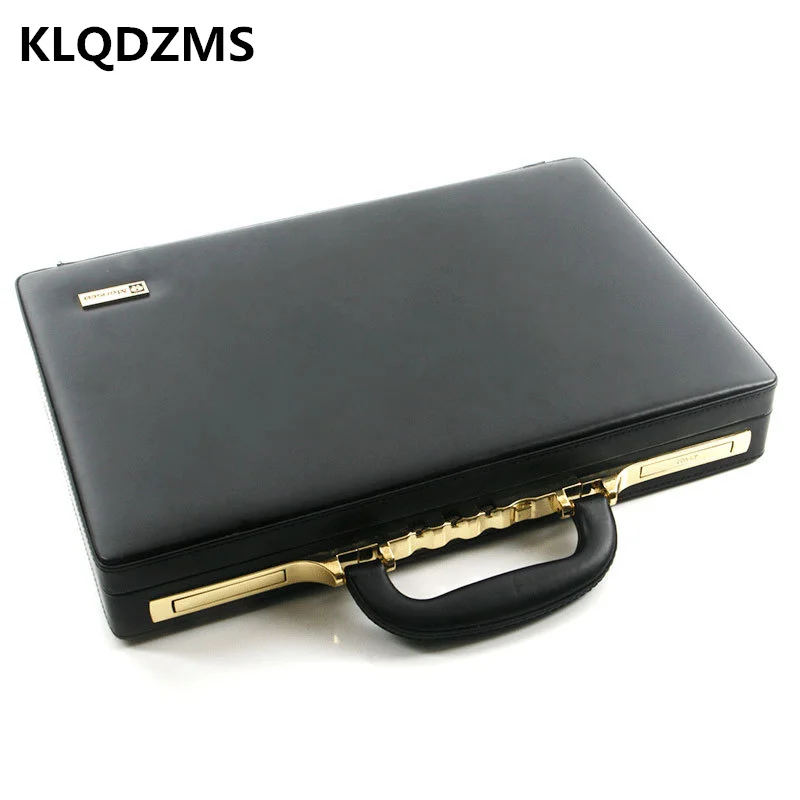 KLQDZMS Men's Password Box PU Handbag Briefcases Password Bags Office Business Laptop-Bag Multifunctional Password Box