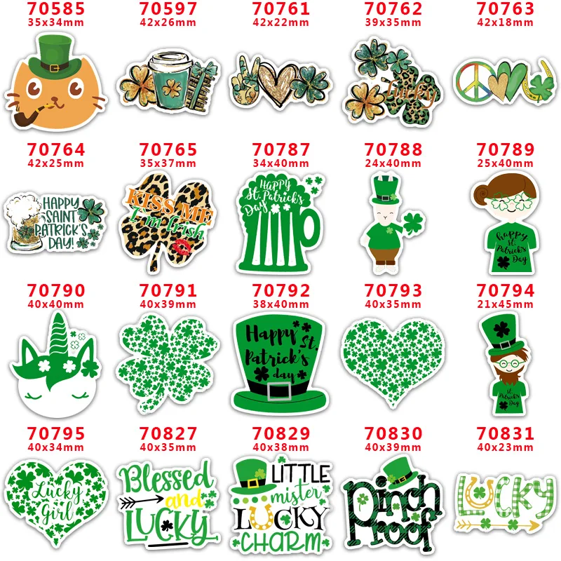 

Товары для рукоделия, Швейные аксессуары, форма из плоских смол с принтом клевера на День Святого Патрика, 10 шт. PR-70585