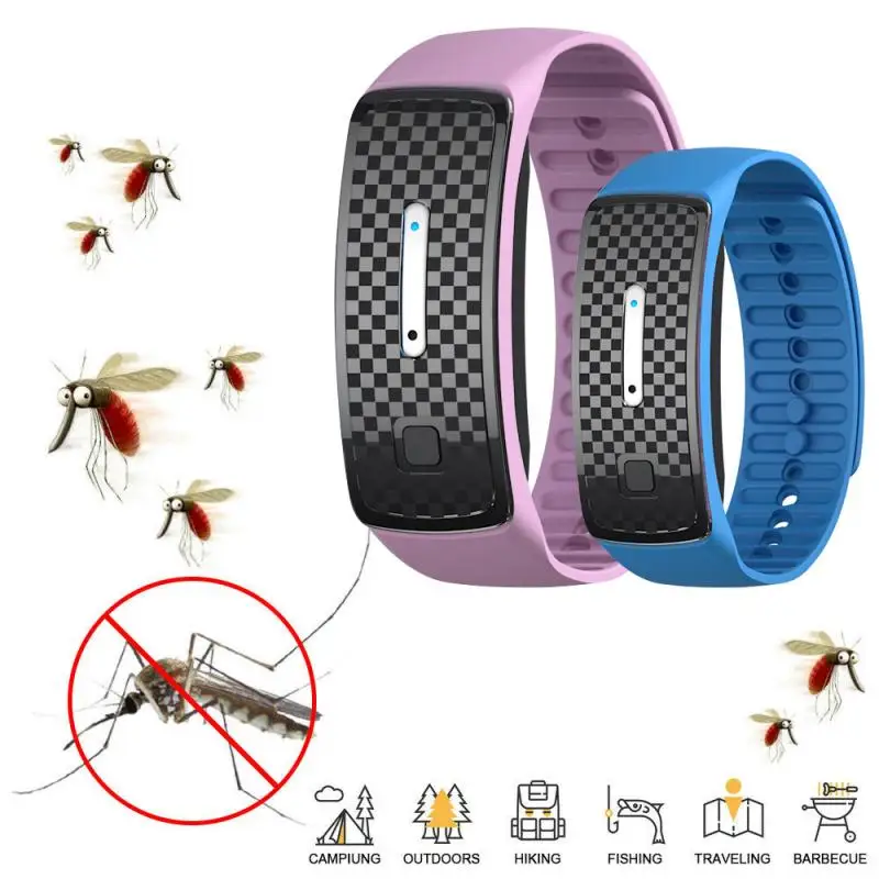 

Ultrasound Mosquito Repellent Bracelet Electronic Bionic Wave Charging Anti Mosquito Pest Control Wristband For Child Outdoor