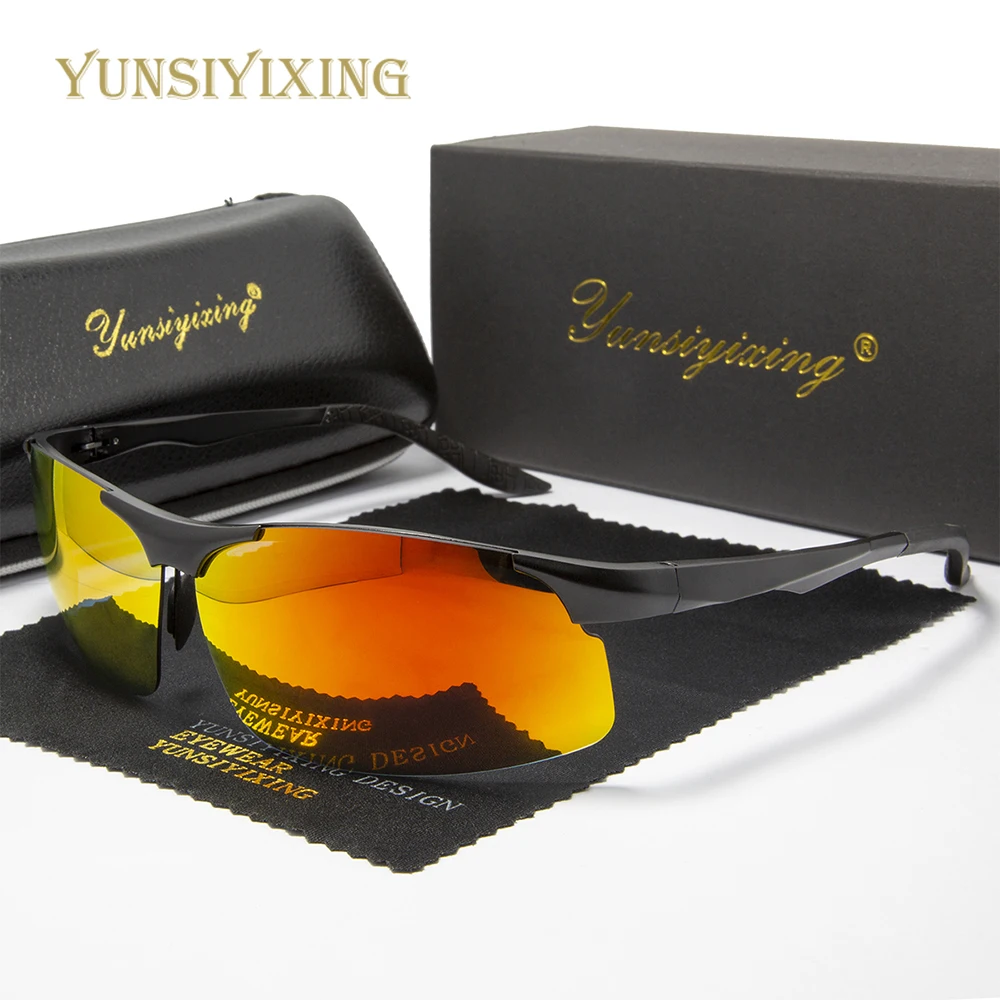 

YUNSIYIXING Polarized Men's Sunglasses Classic Aluminum Magnesium Sun Glasses Brand Luxury Driving Men Eyewear Accessories 8003