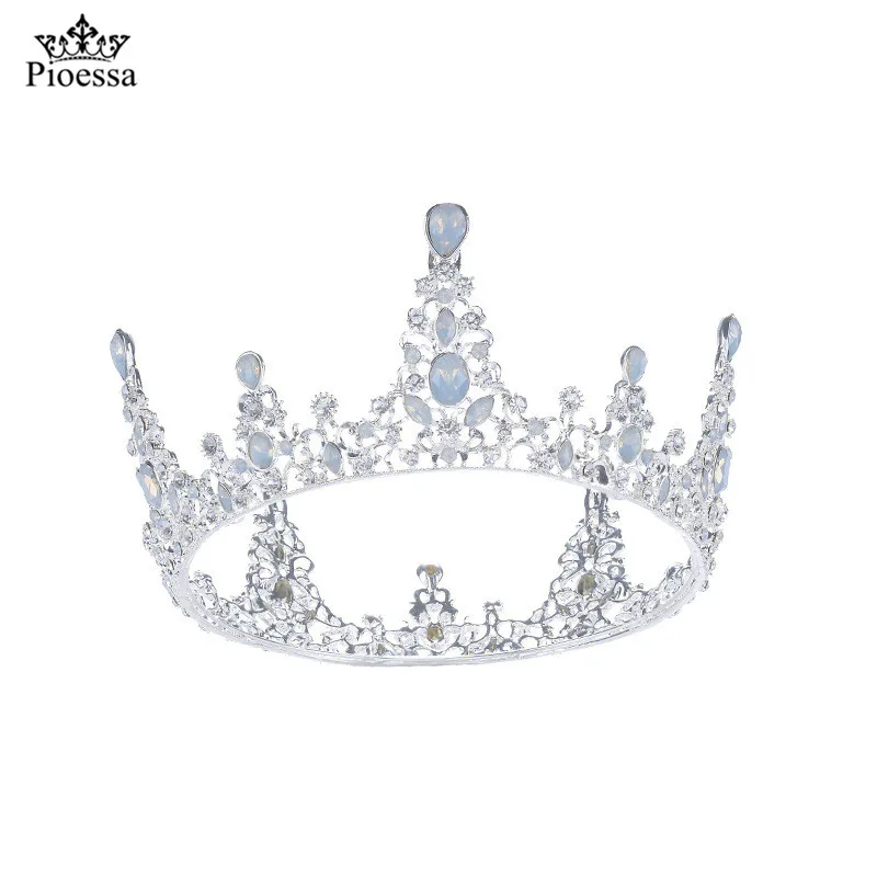 

2021 свадебный головной убор с кристаллами Корона корейские аксессуары для волос ювелирные изделия невесты серебряный цвет розовое золото г...