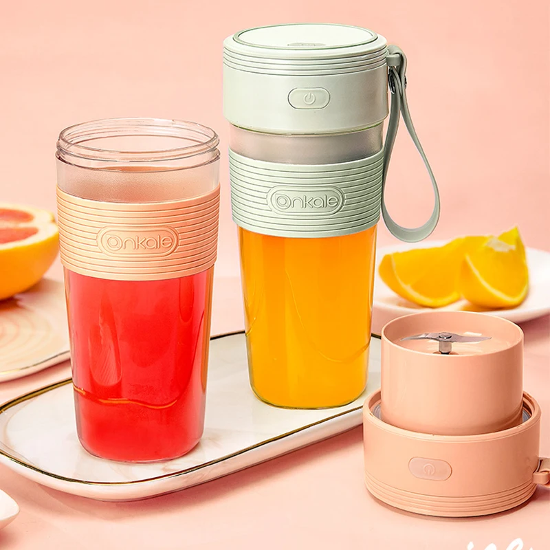 

Portable Mixer USB Electric Fruit Juicer Handheld Smoothie Maker Rechargeable Mini Blender Bowl Kitchen Juice Blender