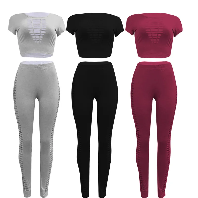 Модный бандажный полосатый Женский комплект из 2 предметов сексуальный