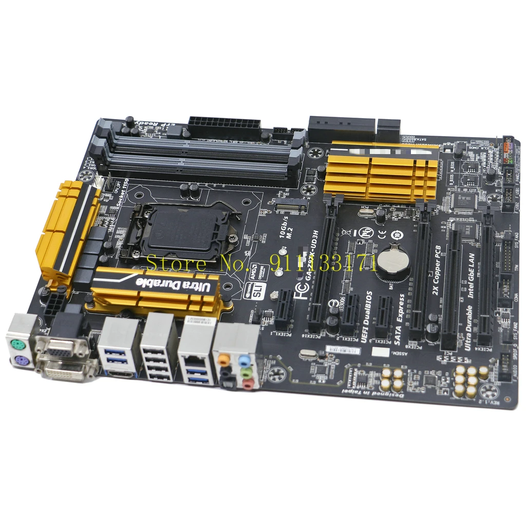 Для GIGABYTE GA Z97X UD3H для настольных ПК Разъем LGA1150 DDR3 PCI E3.0 SATA3.0 Intel Z97 материнская плата