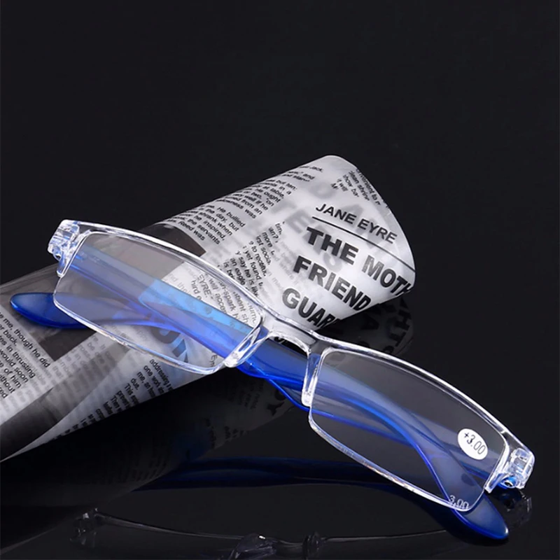 Очки для чтения маленькие квадратные прозрачные унисекс лупа дальнозоркости + 1 0