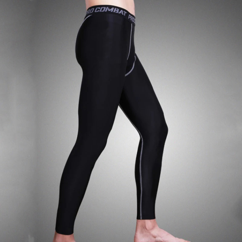 

2020Black Mens Compression Pants Autumn Winter Skinny Leggings Men Casual Pants Capris Tights Bodybuilding Male Trousers 2XL 50
