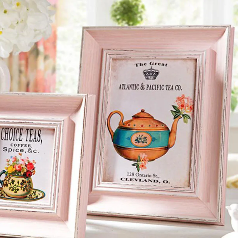 Новая розовая фоторамка для фотографий на свадьбу винтажная настенная