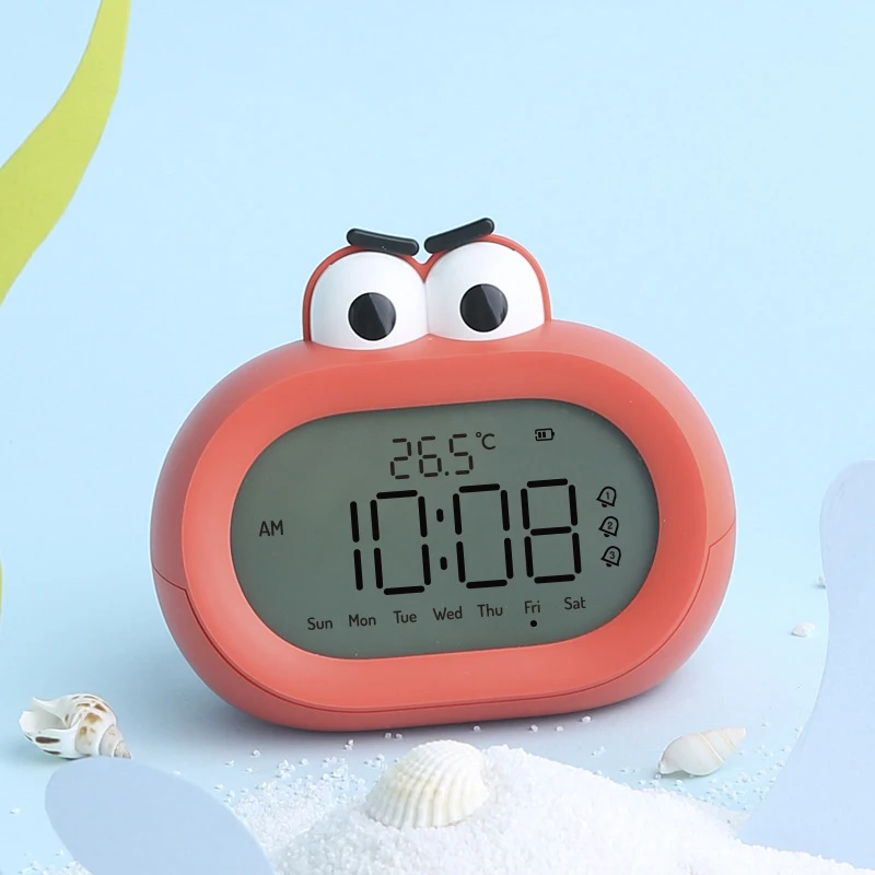

AA/USB Mini Alarm clock Electronic Funny Cartoon Image Clock Accurate Timing Mini Alarm Clock Living Room Room Clock Decoration