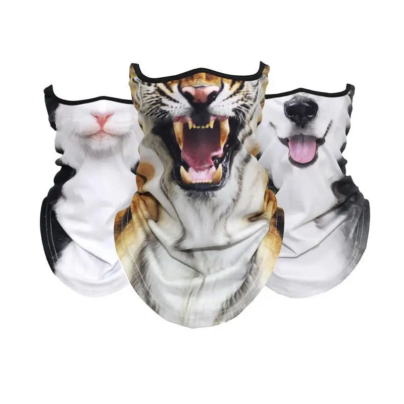 Балаклава с 3D рисунком кошек собак животных велосипедные шапочки для сноуборда