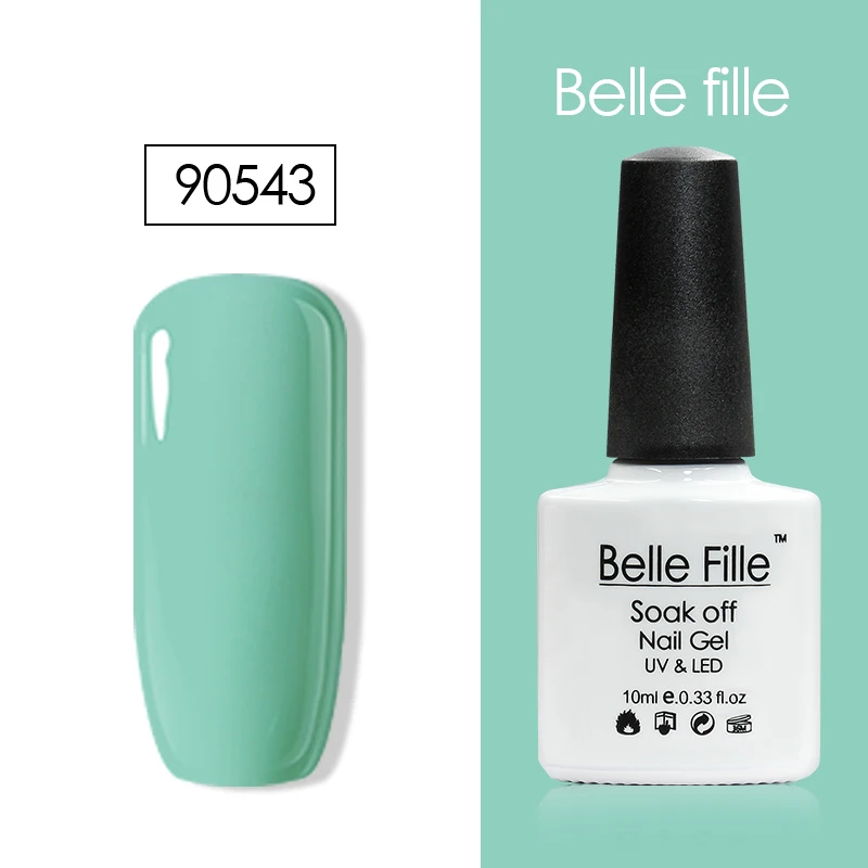 Гель для ногтей Belle Fille 10 мл зеленый синий лак гель Лаки Отмачивание лака