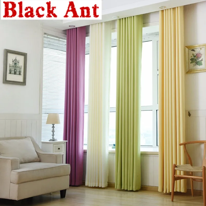 Льняные занавески однотонные современные затемняющие для гостиной окна спальни