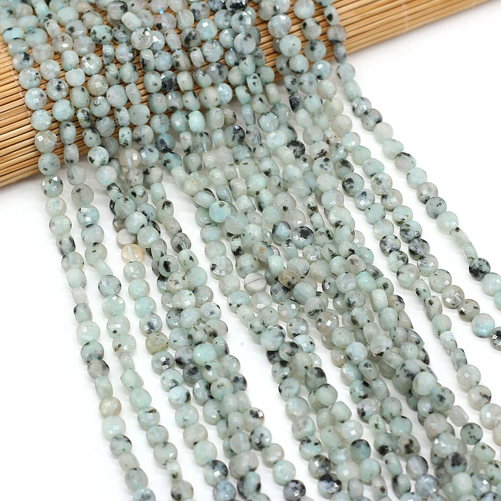 

Маленькие бисерные натуральных полудрагоценных камней сжатая граненые Tianshan синий бисер для шарм, изготовление украшений Браслеты унисекс ...