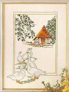 Хлопковая нить и ткань Fishxx для вышивки крестиком c220scene [go home] Водорастворимая