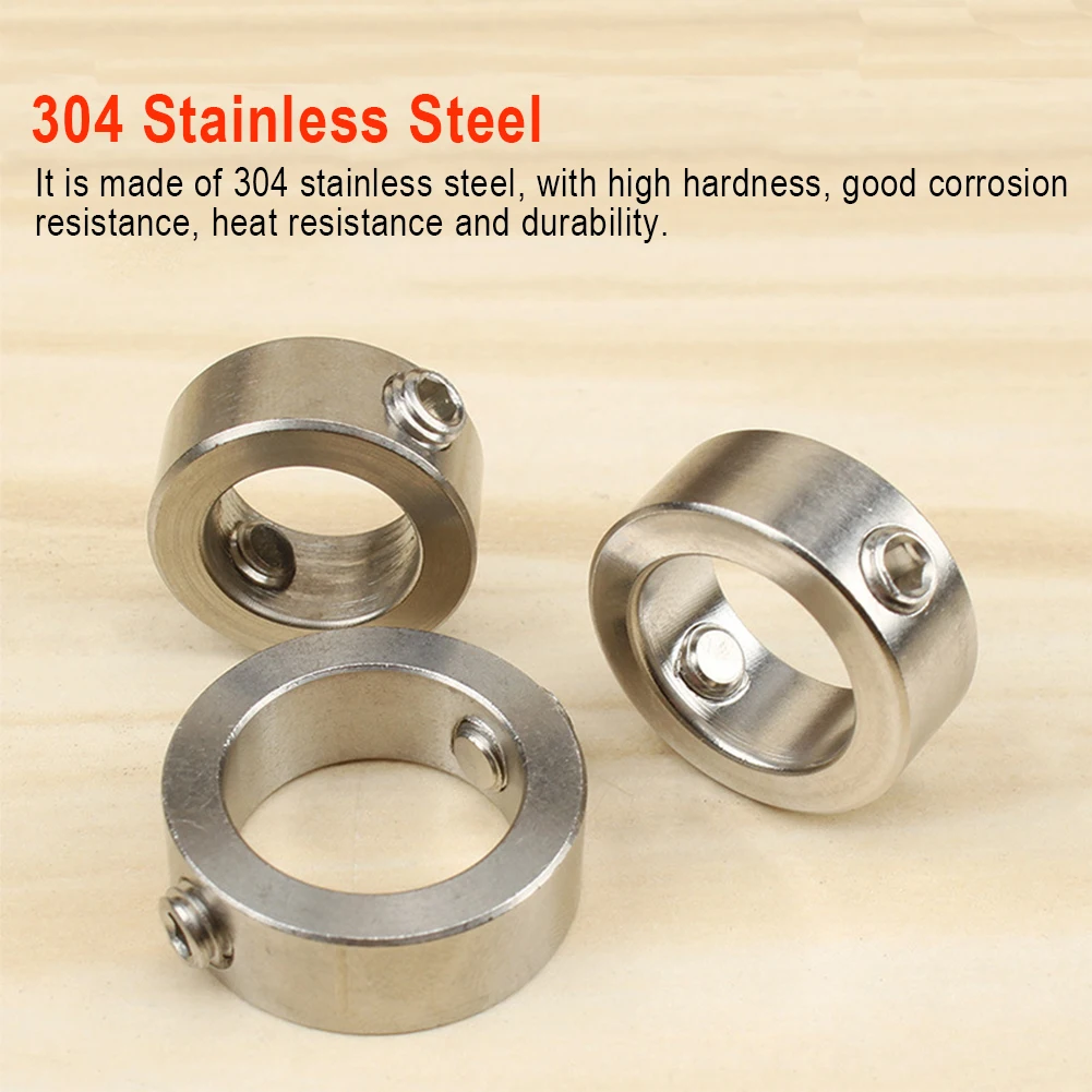 

8pcs Stainless Steel Durable Heat Resistance Woodworking Depth Stop Collar Set Locator Drill Bit Accessories Ring Positioner