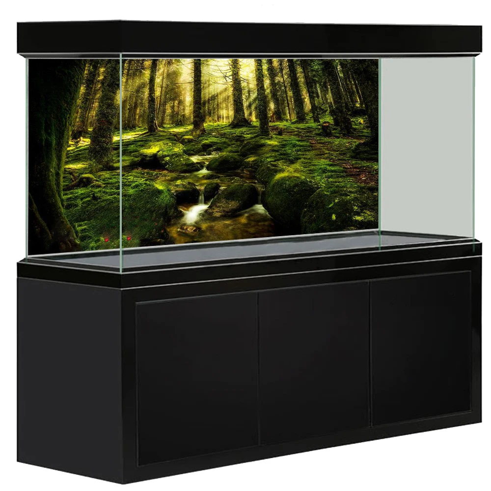 

[JX-9807] аквариумный фон с высокой четкостью, серия Forest, декоративная наклейка для аквариума, поддержка изображения и размера по индивидуально...